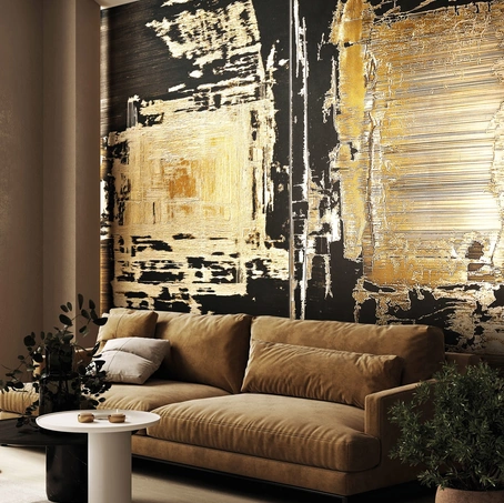 Carta da parati Gold Plaster di London Art