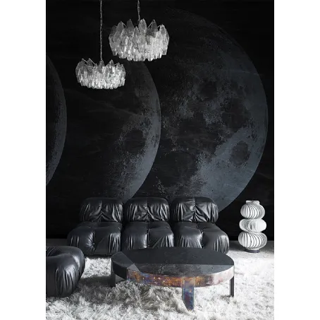 Carta da parati con luna piena su fondo scuro Moon di London Art