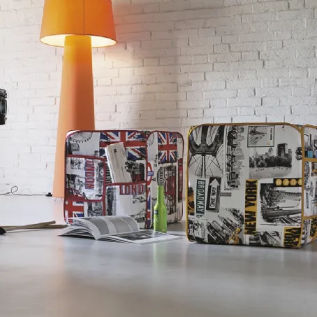 Pouf Contenitore portariviste Citymap di Target Point
