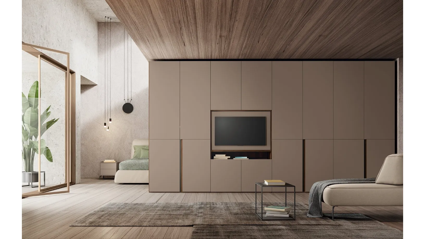 Armadio Vitalyty Cutting con Porta Tv di Colombini Casa