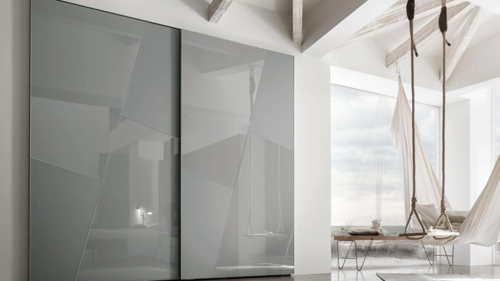 Armadio con anta scorrevole in vetro Kross di Tomasella