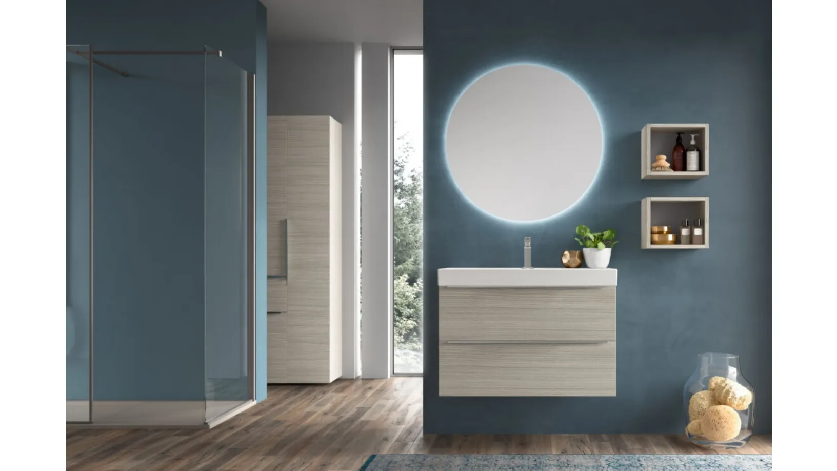 Mobile da Bagno sospeso color Sable beige 46 02 di Arcom