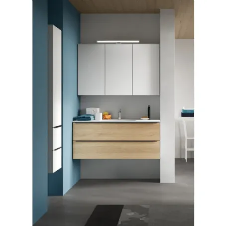 Mobile da Bagno sospeso in melaminico effetto legno 46 06 di Arcom