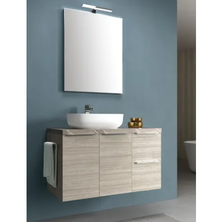 Mobile da Bagno sospeso in melaminico Sable beige 46 01 di Arcom