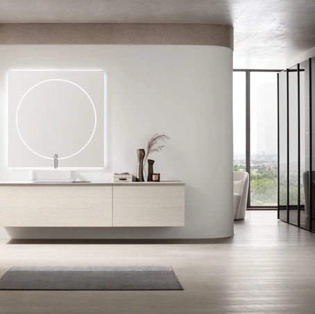 Mobile da Bagno sospeso Soul 21 in rovere sbiancato di Arcom