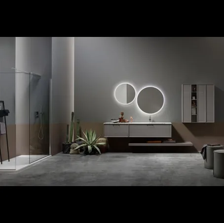 Mobile da Bagno sospeso in Frassino Grigio Vanity 01 di Arcom