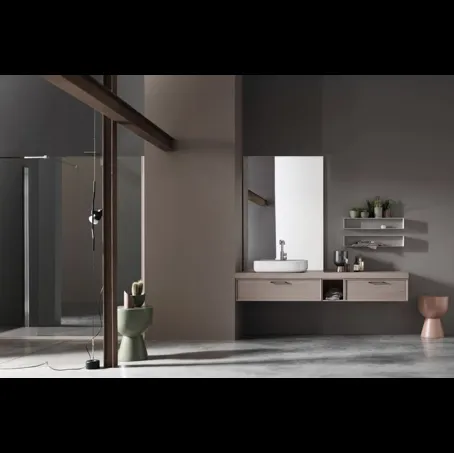 Mobile da Bagno sospeso in Frassino Vanity 02 di Arcom