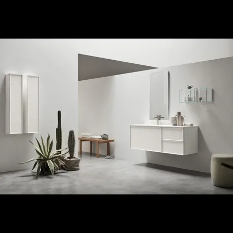 Mobile da Bagno sospeso Vanity 10 in Frassino Bianco di Arcom