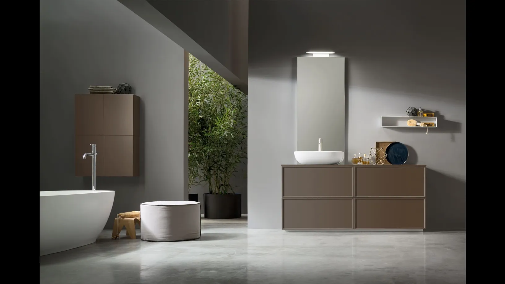 Mobile da Bagno a terra Vanity 13 in laccato opaco di Arcom