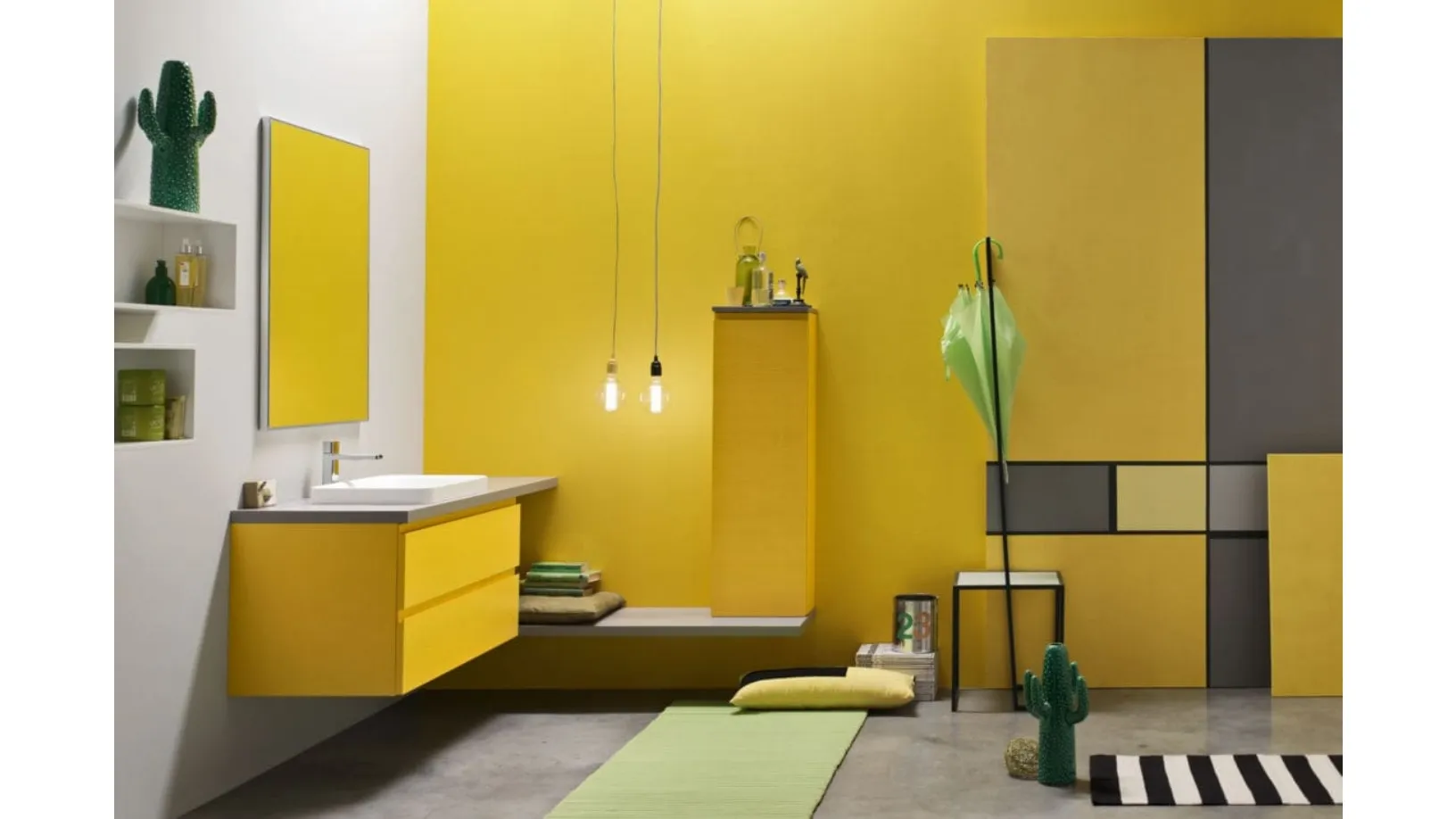 Mobile da Bagno Giallo polline E-ly 01 di Arcom