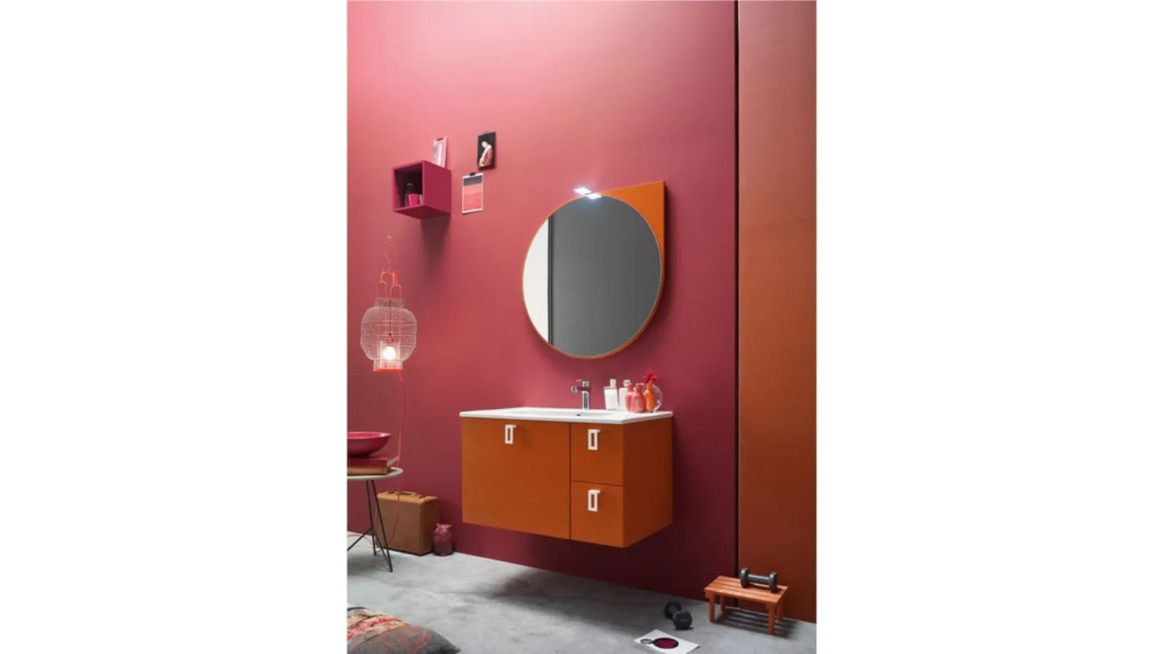 Mobile da Bagno con maniglia applicata sul frontale E-ly 02 di Arcom