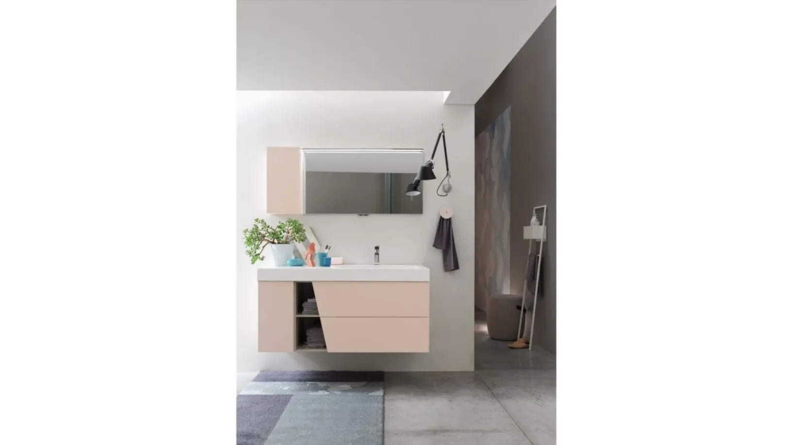 Mobile da Bagno laccato E-ly inclinato 03 di Arcom