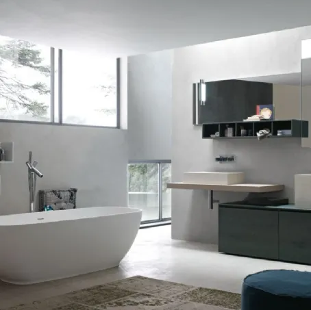 Mobile da Bagno in Rovere color segale La Fenice 03 di Arcom