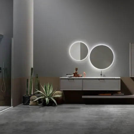 Mobile da Bagno sospeso in Frassino Grigio Vanity 01 di Arcom