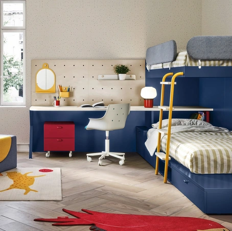 Cameretta con letti a castello Dots di Nidi