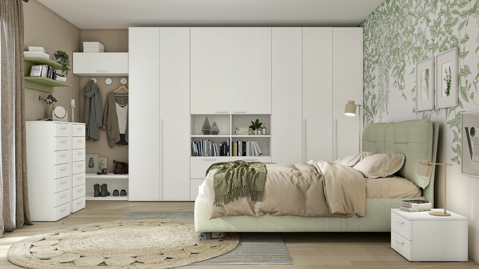 Letto imbottito Volo Kiss di Colombini Casa