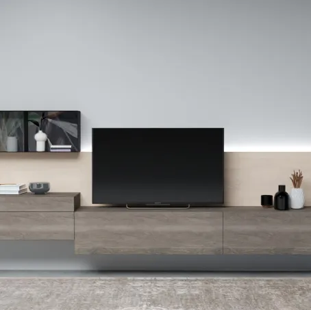 Mobile sospeso Living Zero 16 L35 in Rovere massello di Devina Nais