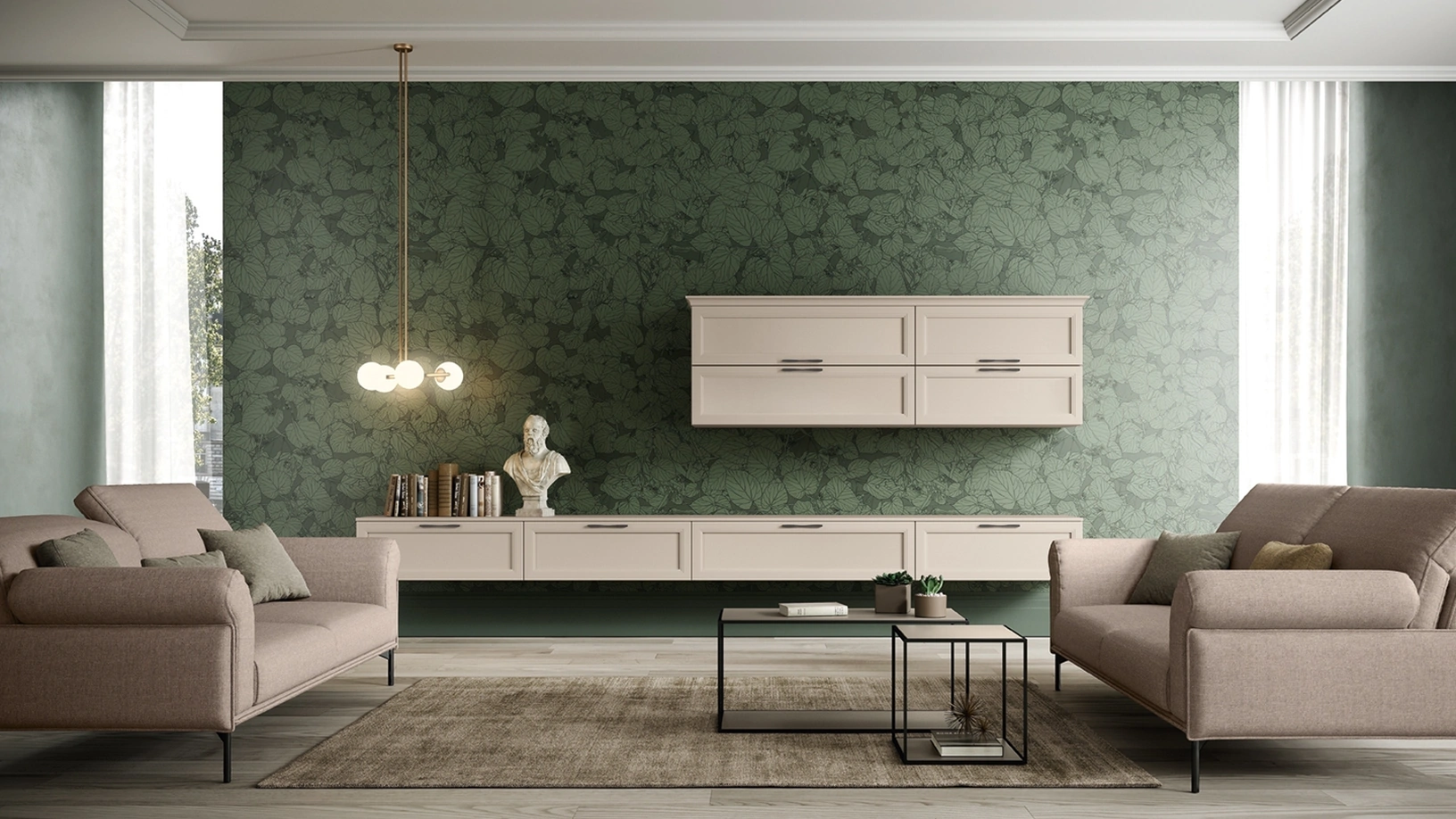 Parete Attrezzata Arcadia AS005 di Colombini Casa