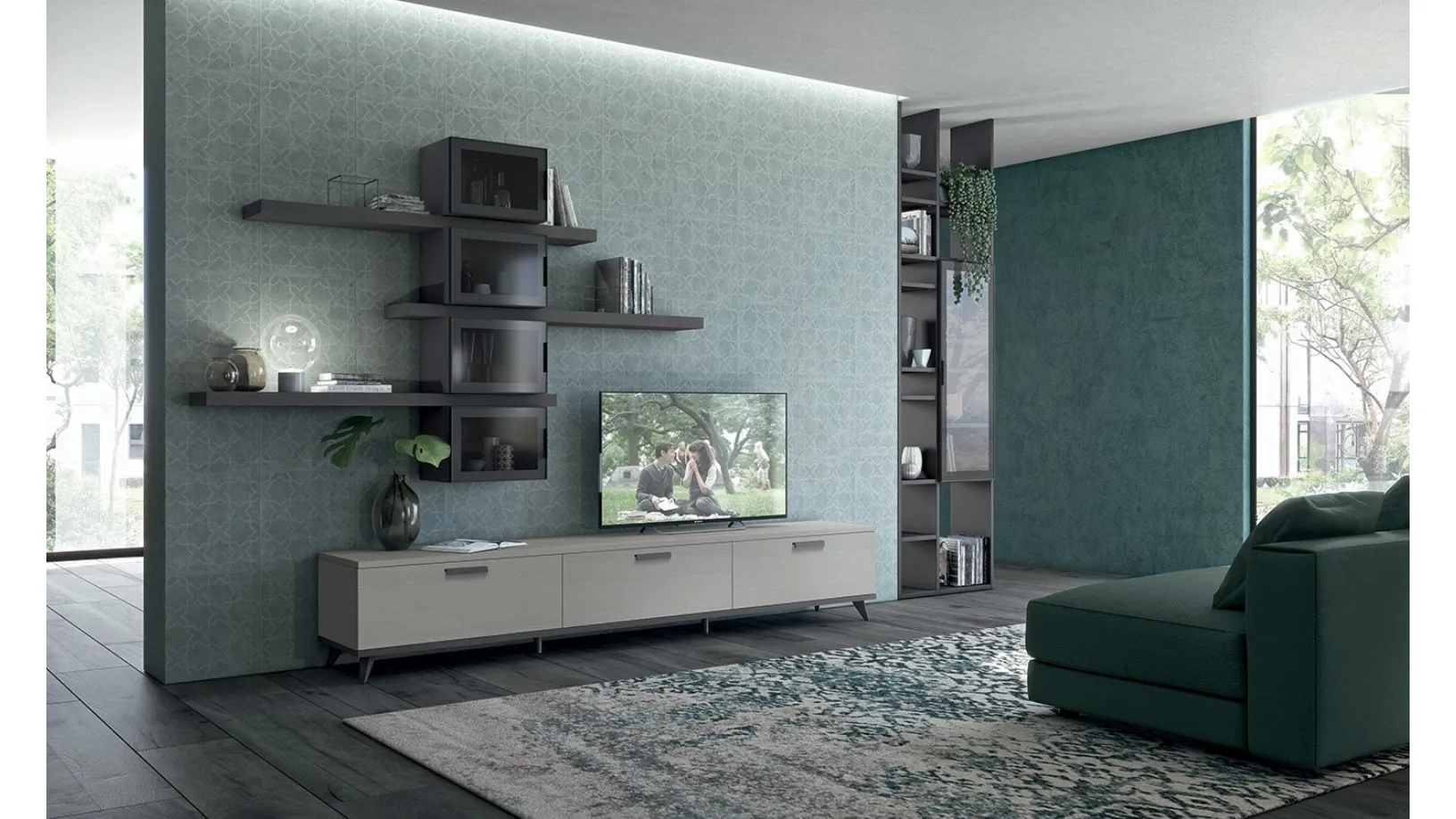 Parete Attrezzata Golf L133 di Colombini Casa