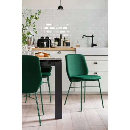 Sedia in tessuto con gambe in metallo Sibilla soft di Connubia