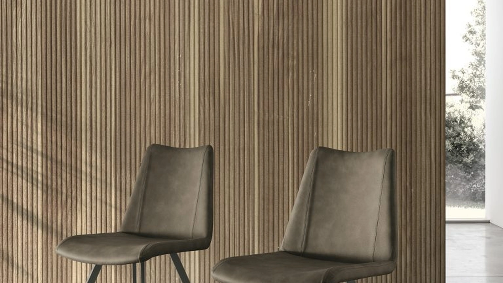 Sedia Zenda in ecopelle vintage di Sedit