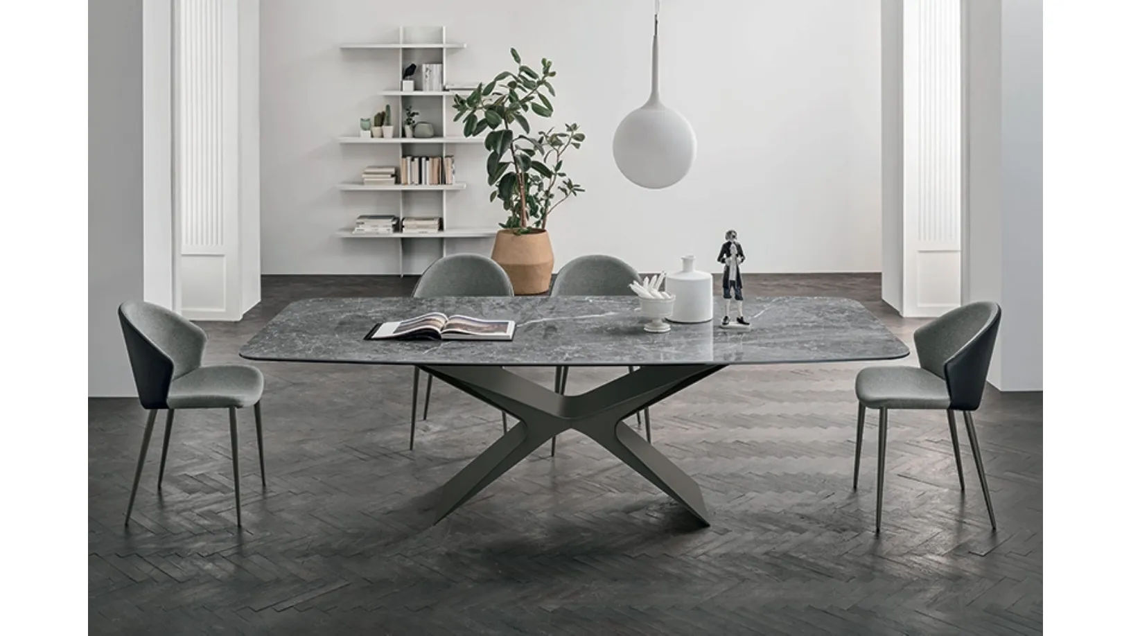 Tavolo Baltik con piano in ceramica di Sedit