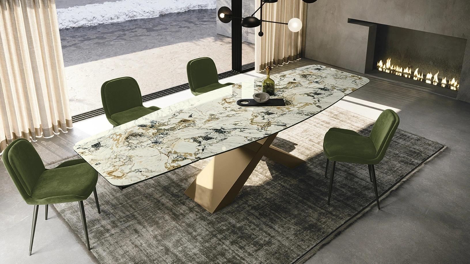 Tavolo in ceramica Gold di Sedit