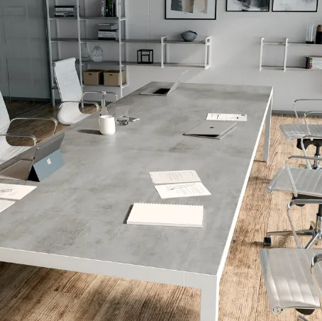 Scrivania Direzionale D1 07 in melaminico e metallo di Colombini Office
