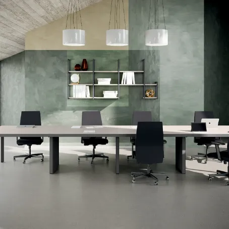 Scrivania Direzionale D1 04 in melaminico e metallo di Colombini Office