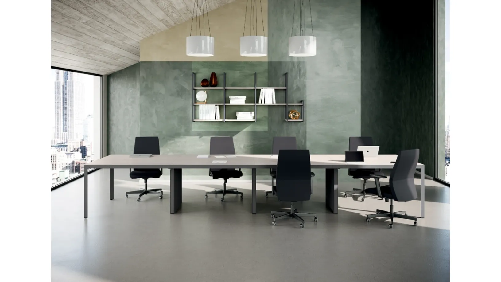 Scrivania Direzionale D1 04 in melaminico e metallo di Colombini Office