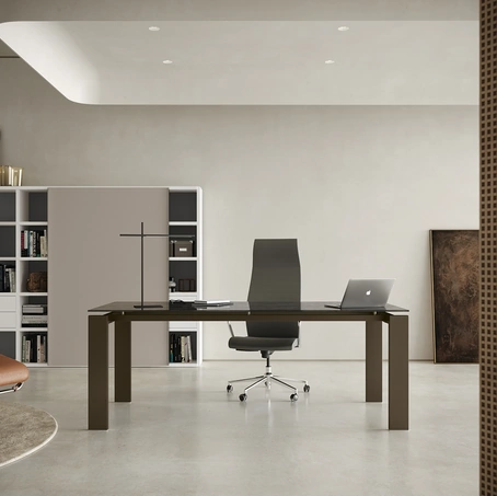 Scrivania Direzionale Go Steel Vetro di Colombini Office