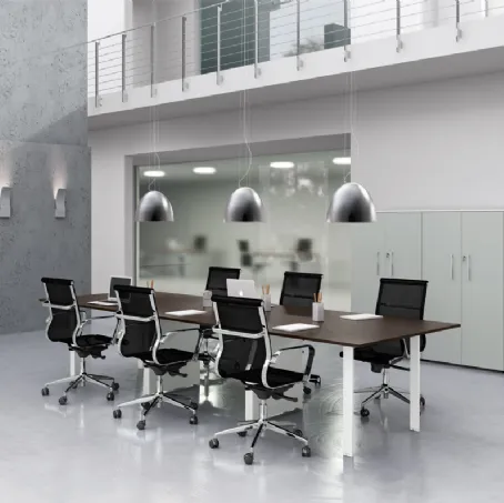 Scrivania Operativa Loft 04 in melaminico e metallo di Colombini Office