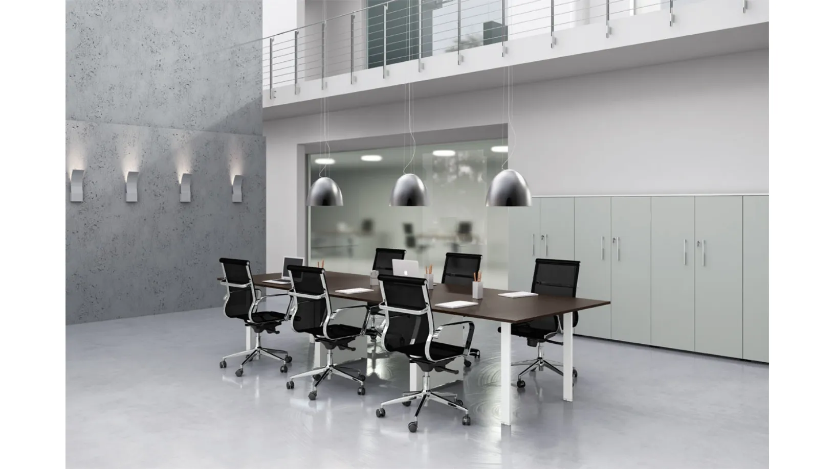 Scrivania Operativa Loft 04 in melaminico e metallo di Colombini Office