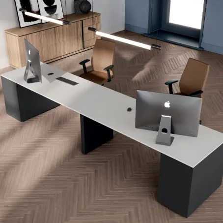 Scrivania Operativa Loft 08 in laccato opaco di Colombini Office